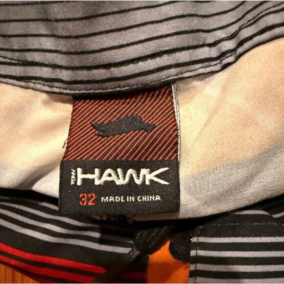 Tony Hawk Board Shorts Mens 32 10" Striped Beach Swim Trunks - Picture 3 of 6